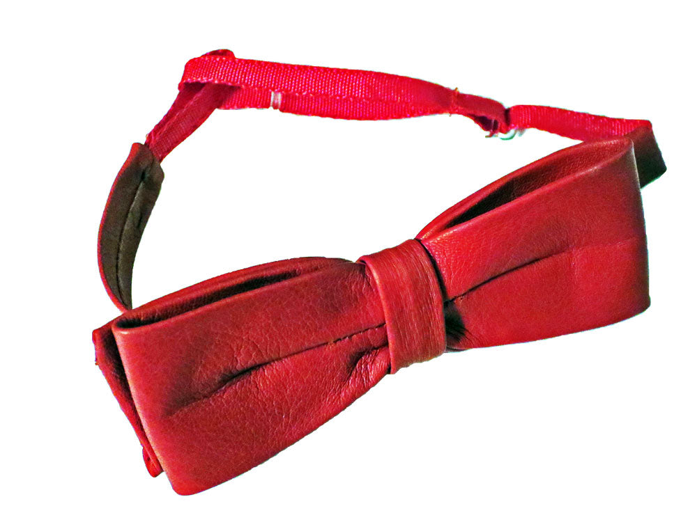 Spexter Lederfliege ROT - Specially made to order