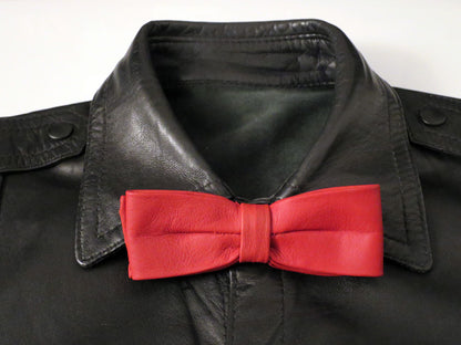 Spexter Lederfliege ROT - Specially made to order