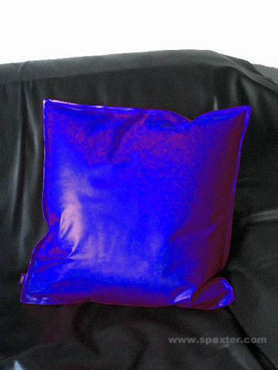 Leder-Kissenhülle 50x50 BLAU - Specially made to order