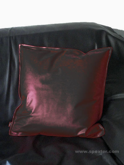 Leder-Kissenhülle 50x50 SCHWARZ - Specially made to order