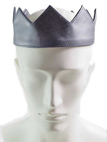 Leder-Krone für Kings and Queens - schwarz