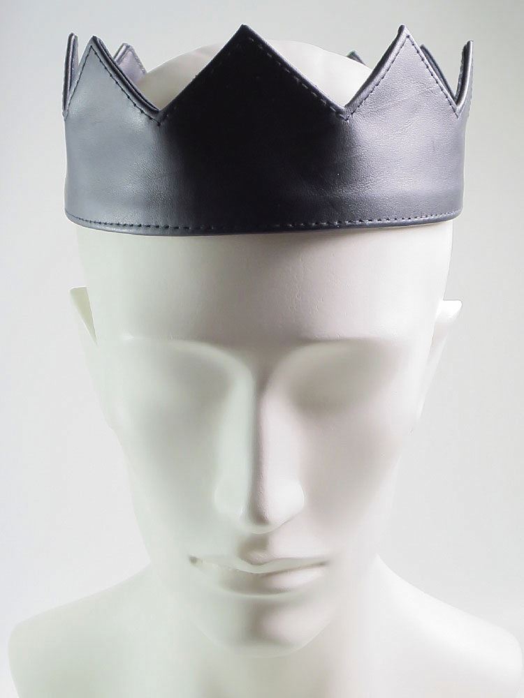 Leder-Krone für Kings and Queens - schwarz