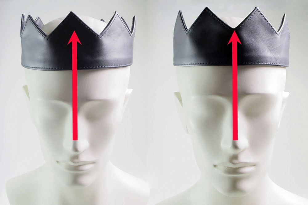 Leder-Krone für Kings and Queens - schwarz