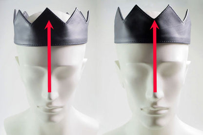 Leder-Krone für Kings and Queens - schwarz