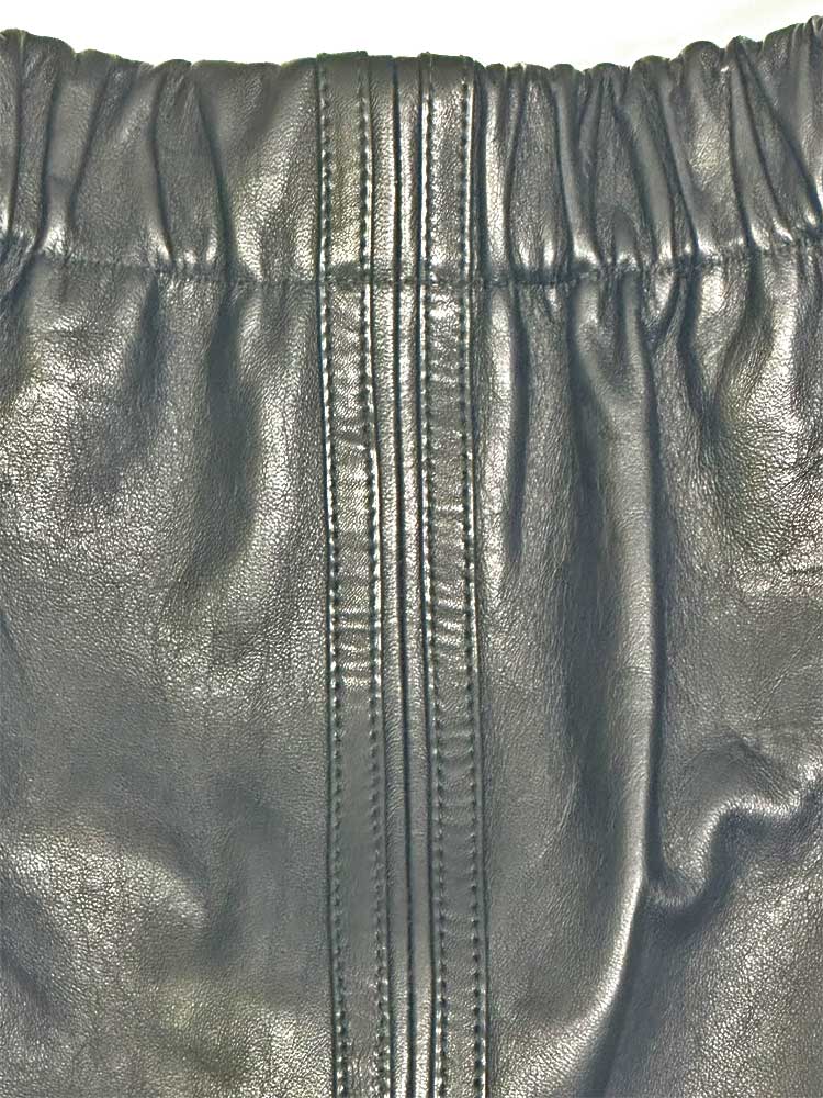 Leder-Boxershort Doppel-Streifen in SCHWARZ
