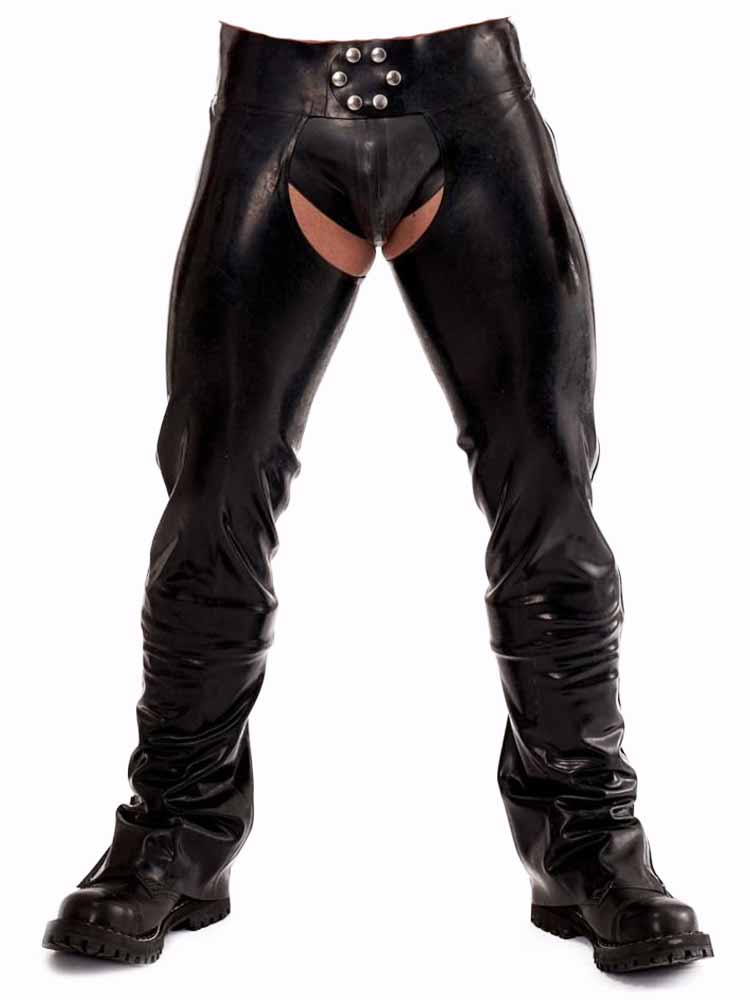 SPEXTER Rubber Chaps lang schwarz