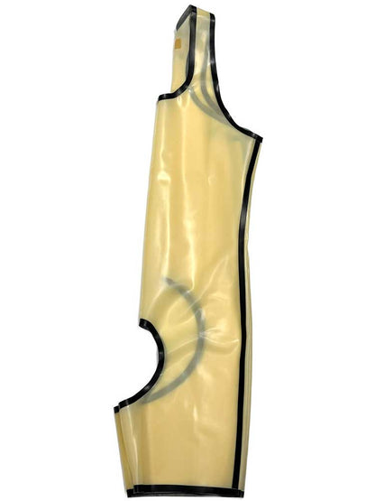 SPEXTER Rubber Trägeranzug offen transparent - schwarz