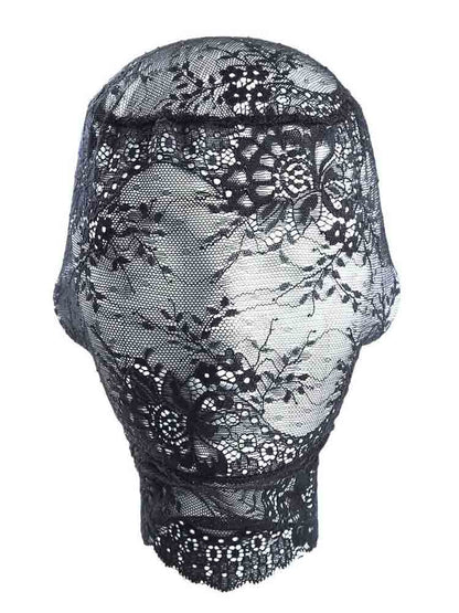 Kopfstrumpfmaske schwarze Spitze