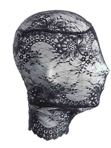 Kopfstrumpfmaske schwarze Spitze