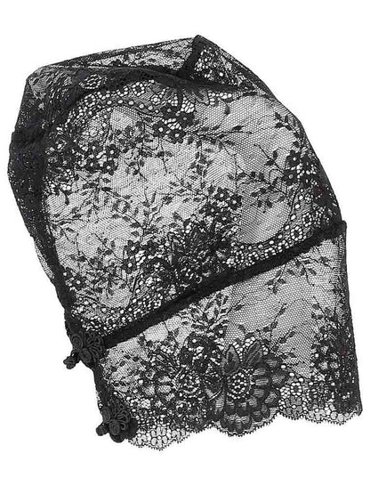 Kopfstrumpfmaske schwarze Spitze