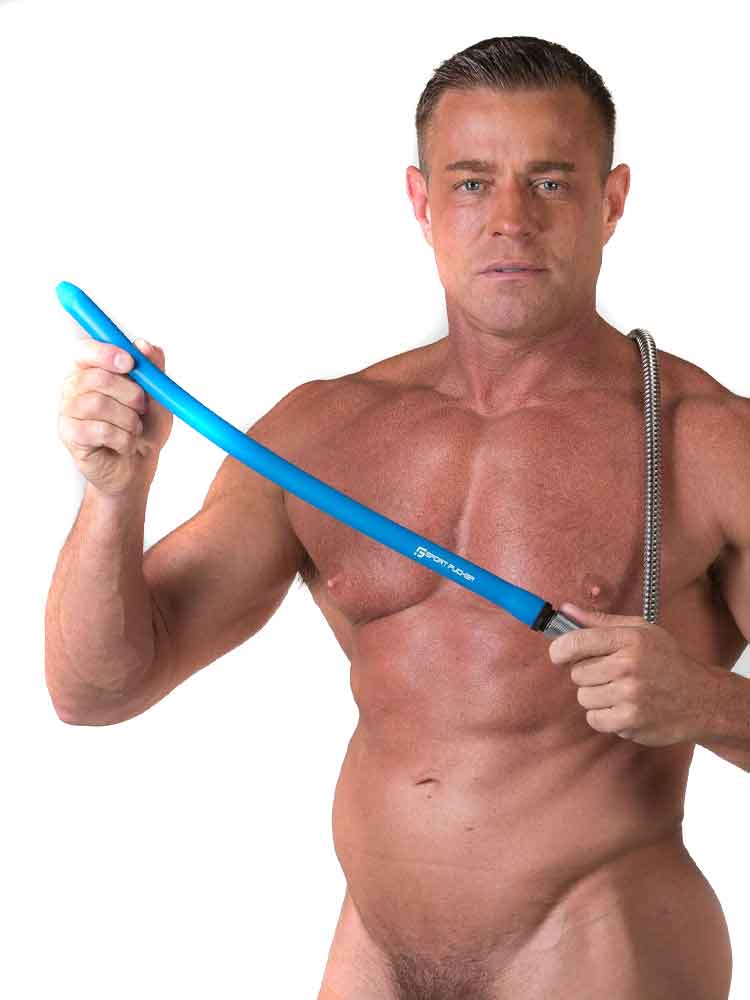 SPORTFUCKER Analdusche Silikon 46cm blau