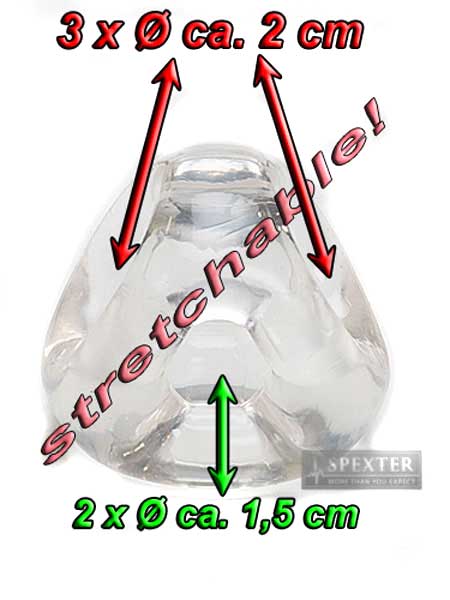 SPORTFUCKER ENERGY Cockring & Ballstretcher, clear