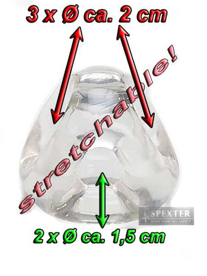 SPORTFUCKER ENERGY Cockring & Ballstretcher, clear