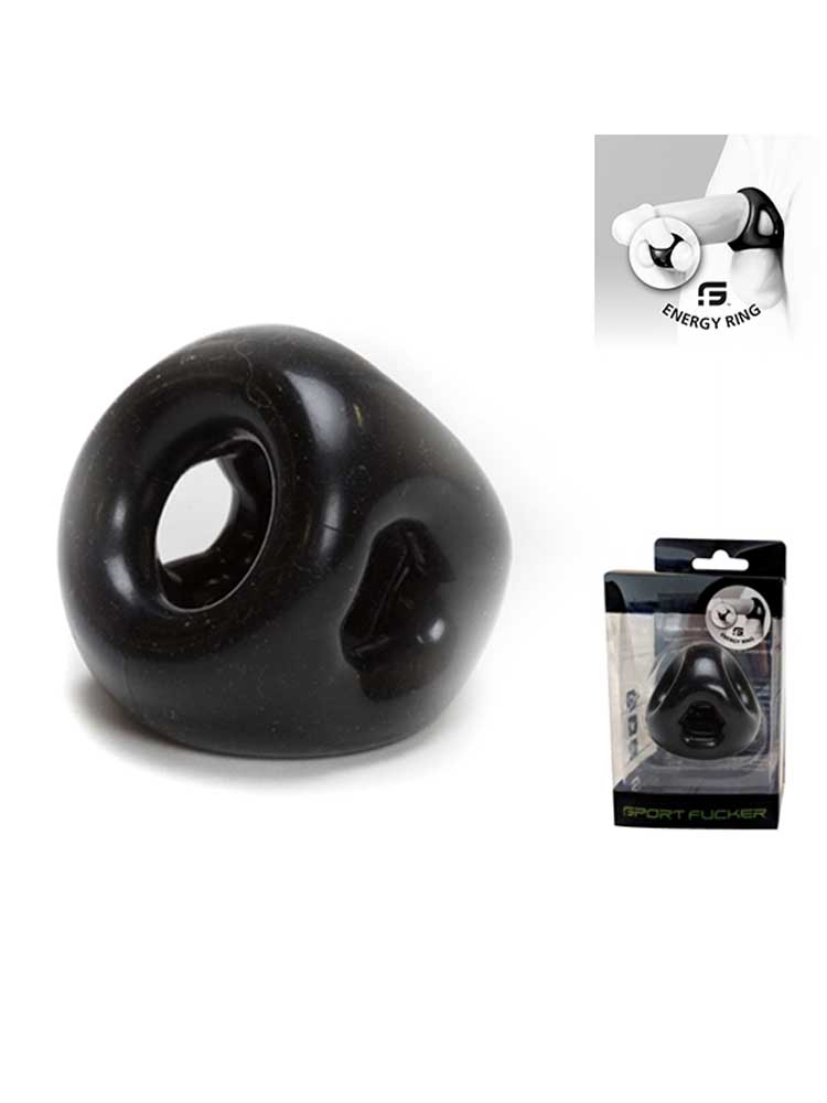 SPORTFUCKER ENERGY Cockring & Ballstretcher, schwarz