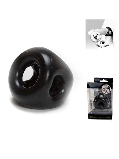 SPORTFUCKER ENERGY Cockring & Ballstretcher, schwarz