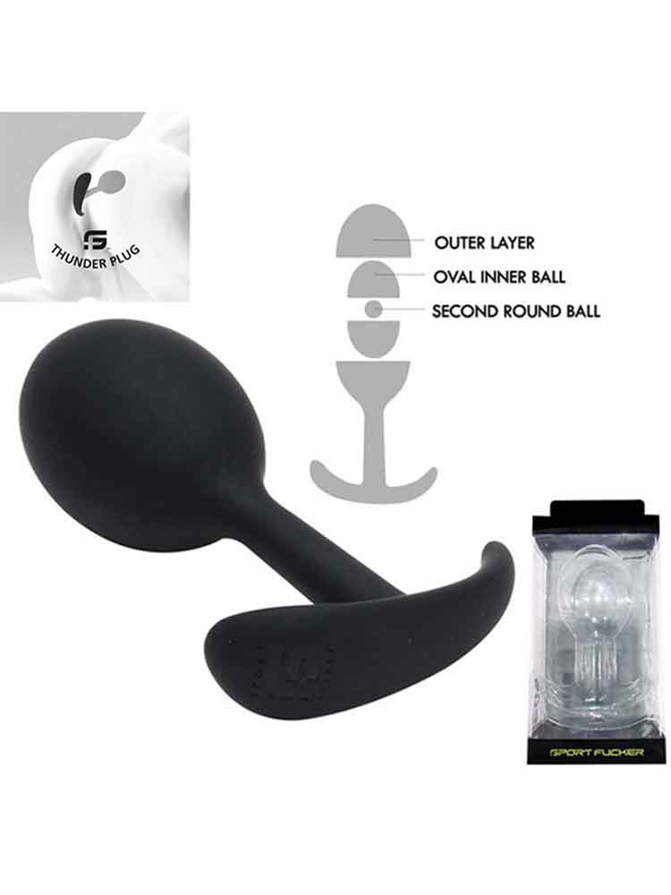 SPORTFUCKER Thunder Prostatakugel Plug schwarz