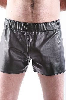 Leder-Boxershort Schrittreißverschluss