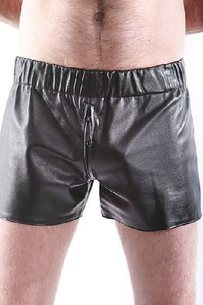 Leder-Boxershort Schrittreißverschluss