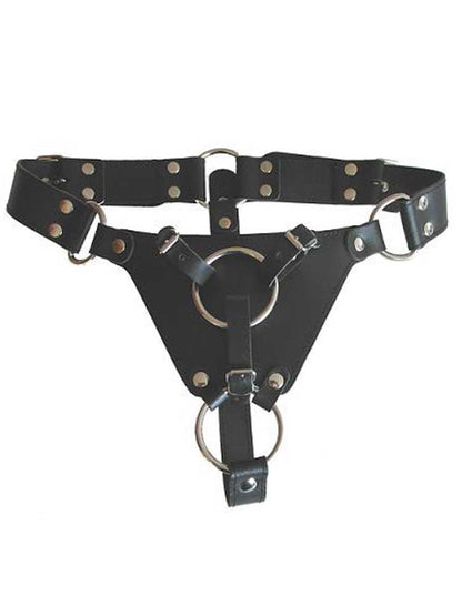 Leder-Strap-on Dildo-Harness MAN