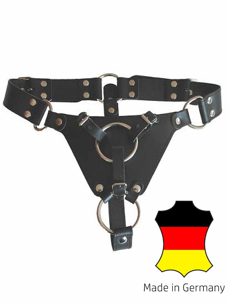 Leder-Strap-on Dildo-Harness MAN