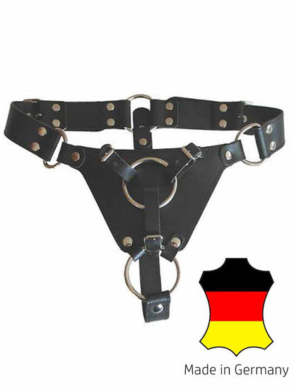Leder-Strap-on Dildo-Harness MAN