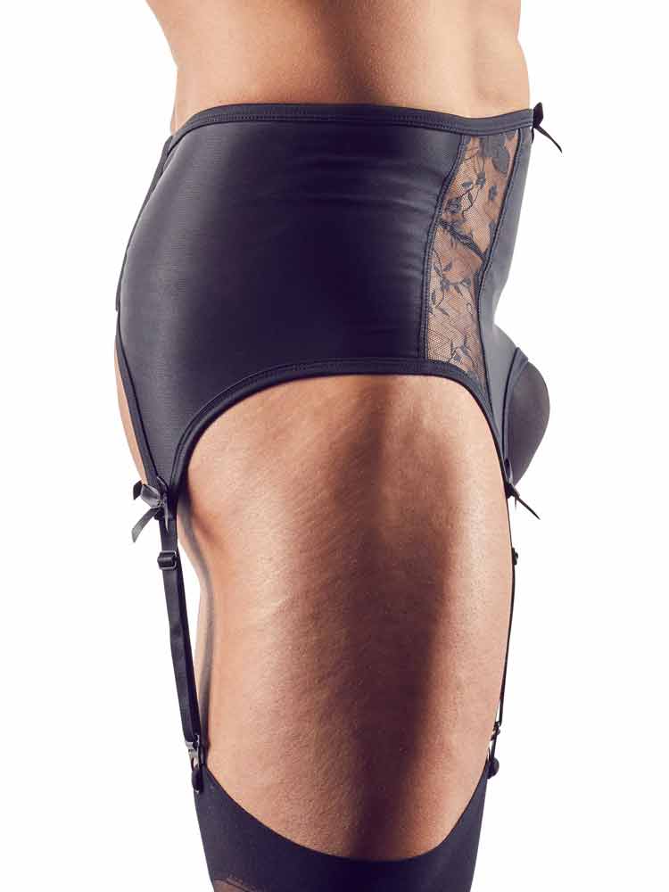 Strapsgurt mit Spitze schwarz