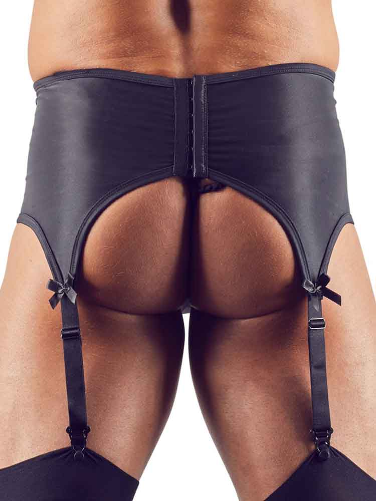 Strapsgurt mit Spitze schwarz