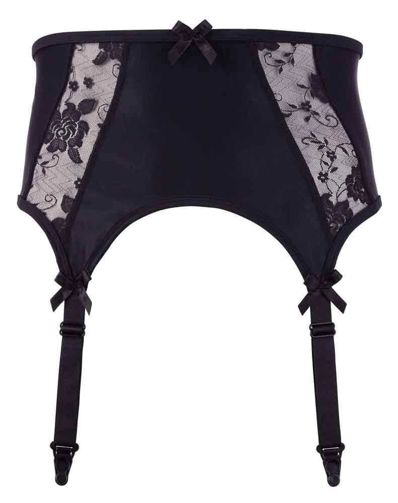 Strapsgurt mit Spitze schwarz