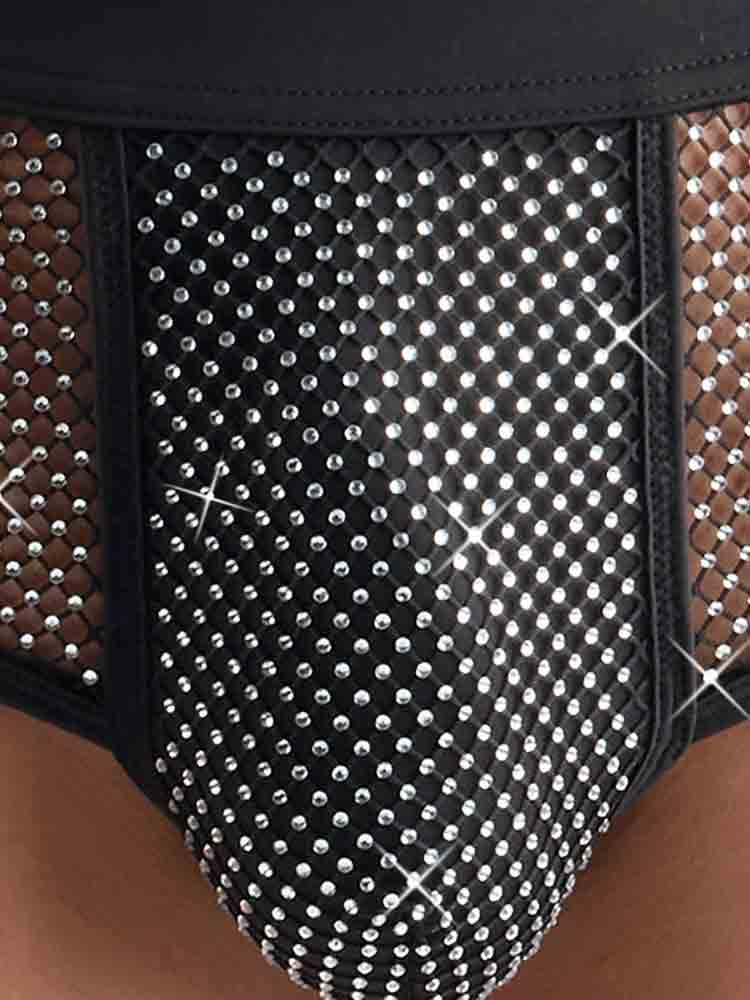 Herren-Pants mit Glitzersteinen