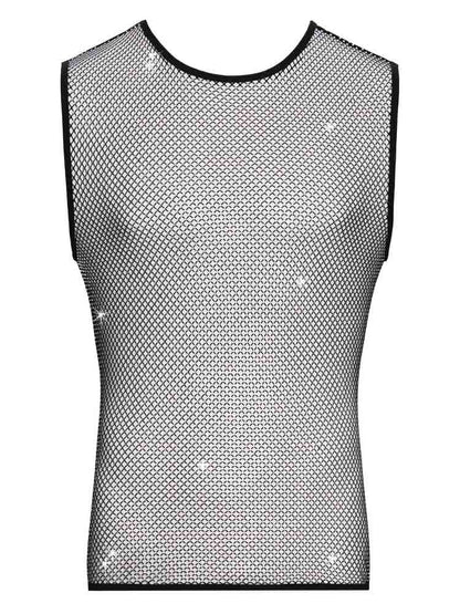 Herren-Netzshirt mit Glitzersteinen