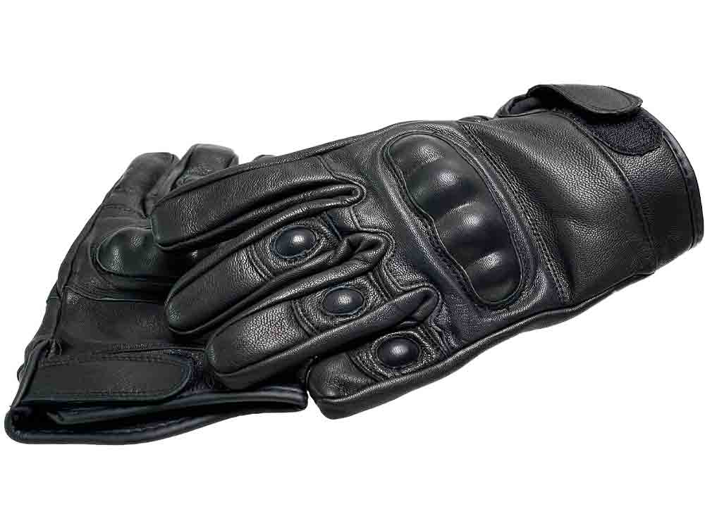 SWAT Tactical Lederhandschuhe schwarz