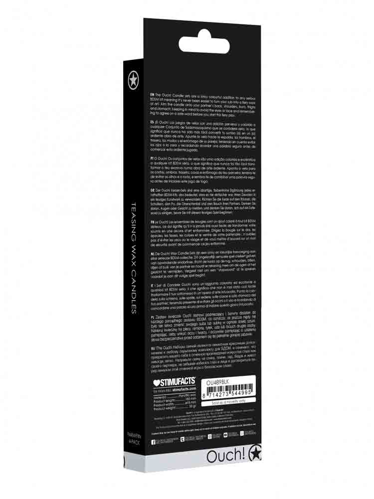 BDSM Teasing Tropfkerzen 18cm schwarz