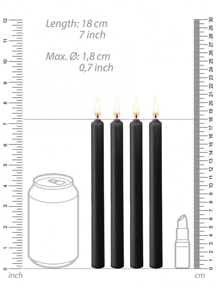 BDSM Teasing Tropfkerzen 18cm schwarz