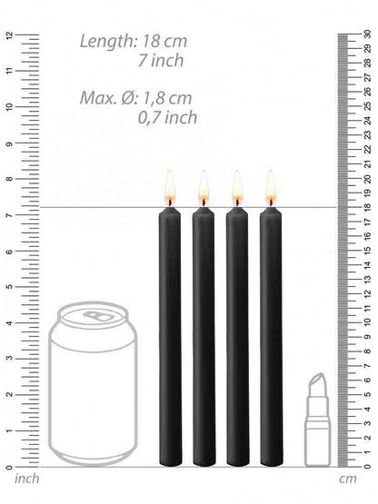 BDSM Teasing Tropfkerzen 18cm schwarz