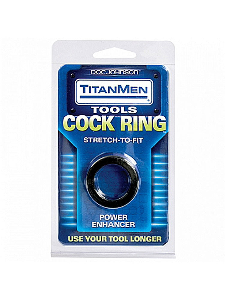 TITANMEN Cockring Stretch-To-Fit SCHWARZ