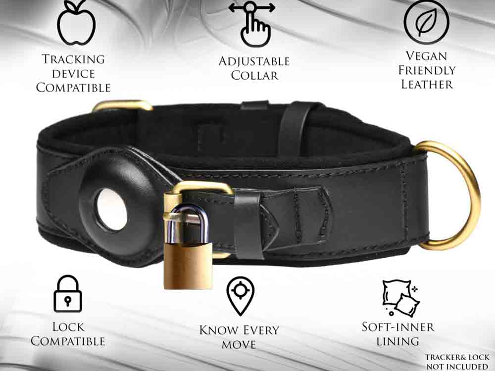 Tracking Halsband abschließbar schwarz