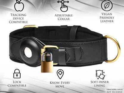 Tracking Halsband abschließbar schwarz