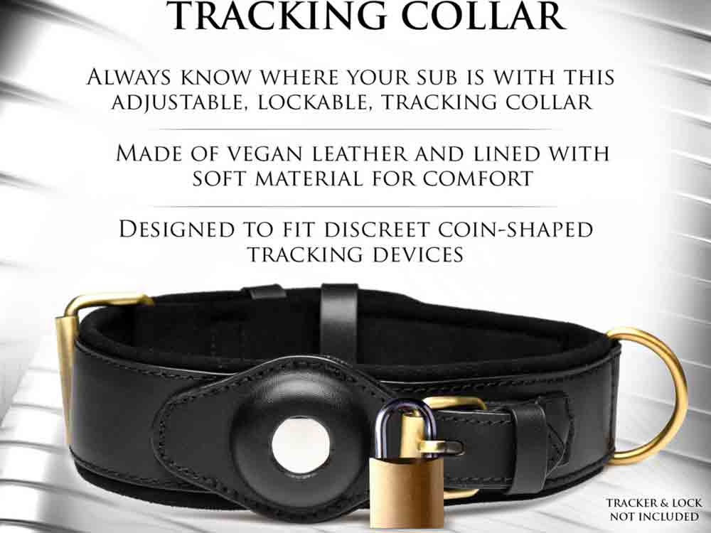 Tracking Halsband abschließbar schwarz