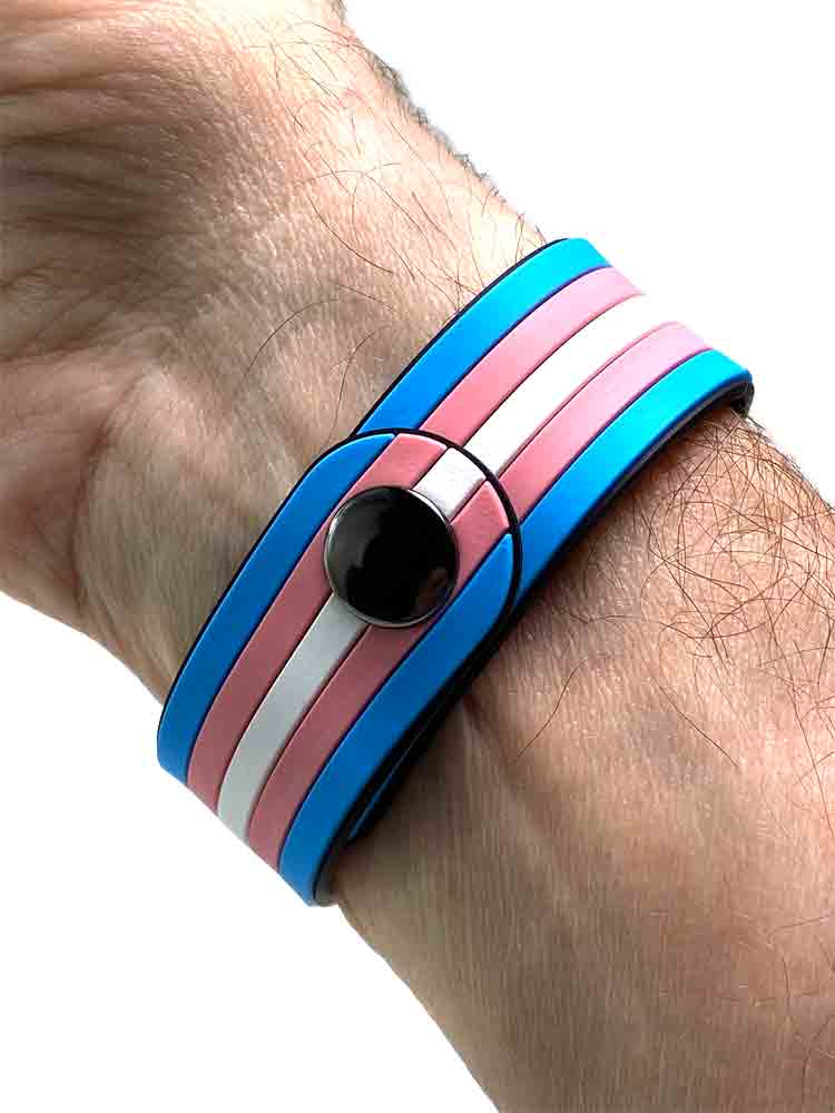 Transgender Flagge Armband aus Silikon