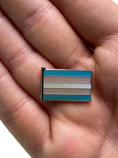 Transgender rechteckiger Flaggen-Anstecker - Pin