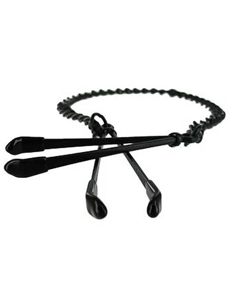 TWEEZER Brustwarzenklemmen mit Kette, schwarz