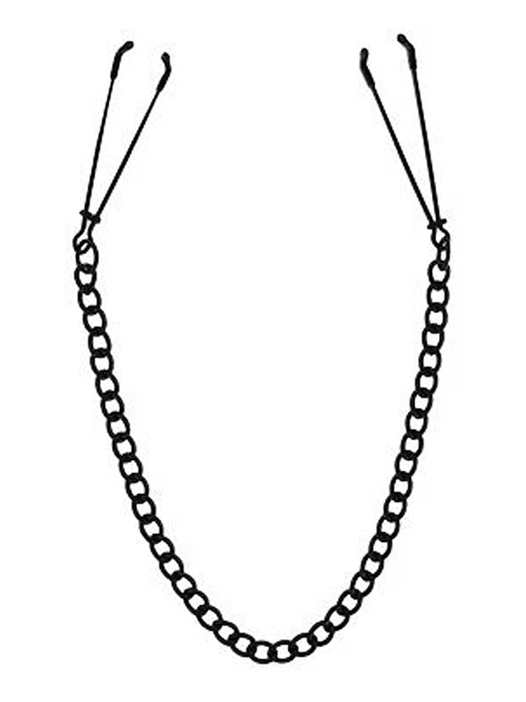 TWEEZER Brustwarzenklemmen mit Kette, schwarz