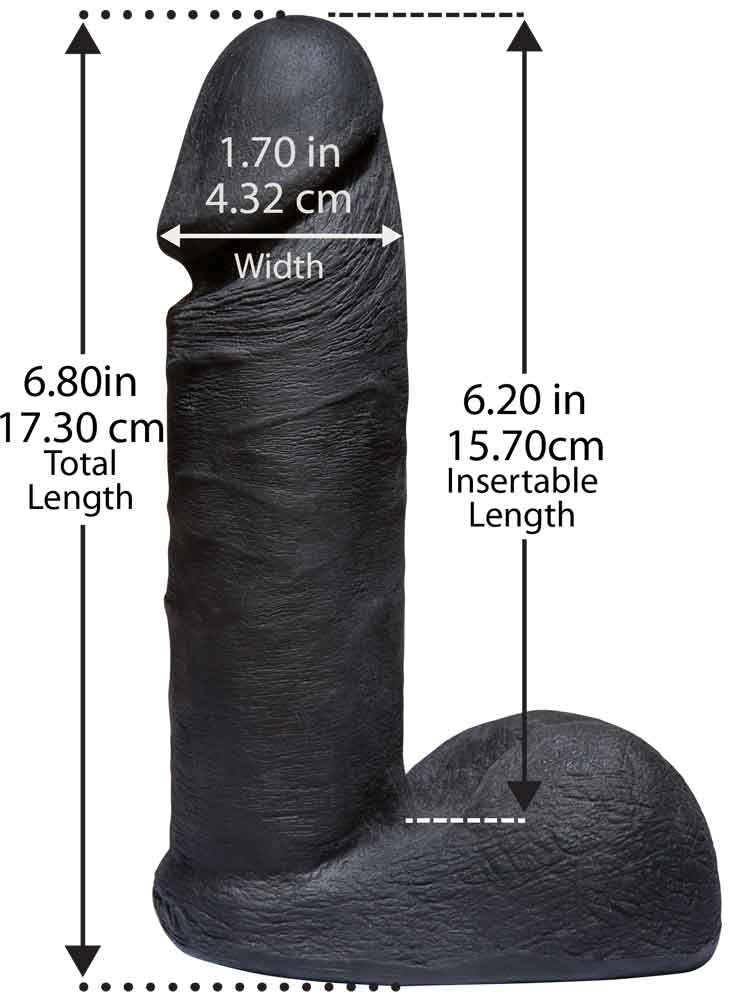 VAC-U-LOCK 8 inch UR3 Dildo - schwarz