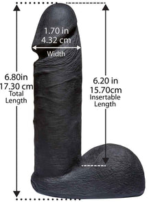 VAC-U-LOCK 8 inch UR3 Dildo - schwarz