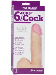 VAC-U-LOCK 6 inch ULTRASKYN Dildo - hell