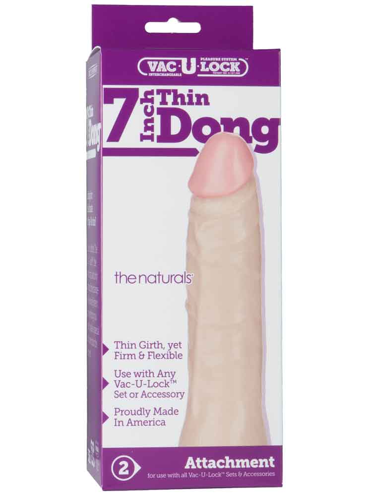 VAC-U-LOCK 7 inch THIN Dildo - hell