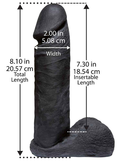 VAC-U-LOCK 8 inch Dildo ULTRASKYN - schwarz
