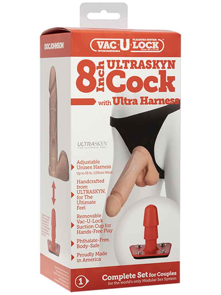 VAC-U-LOCK 8 inch Dildo ULTRA HARNESS Strap-on