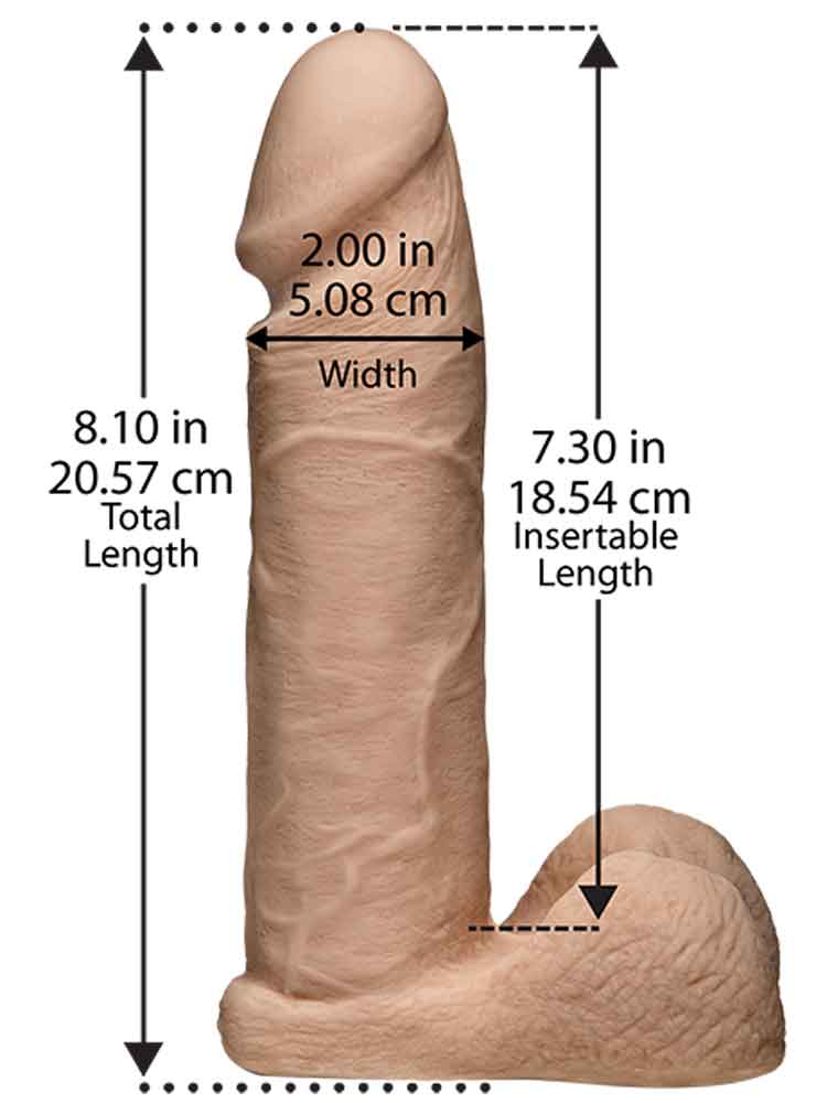 VAC-U-LOCK 8 inch Dildo FIRMSKIN - hell