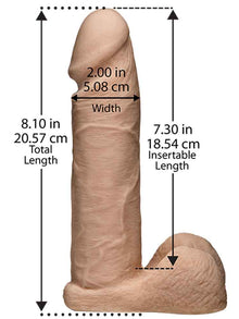 VAC-U-LOCK 8 inch Dildo FIRMSKIN - hell